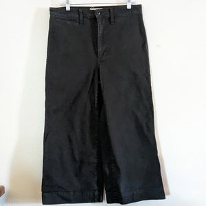Madewell Emmett Wide Leg Crop Black 30